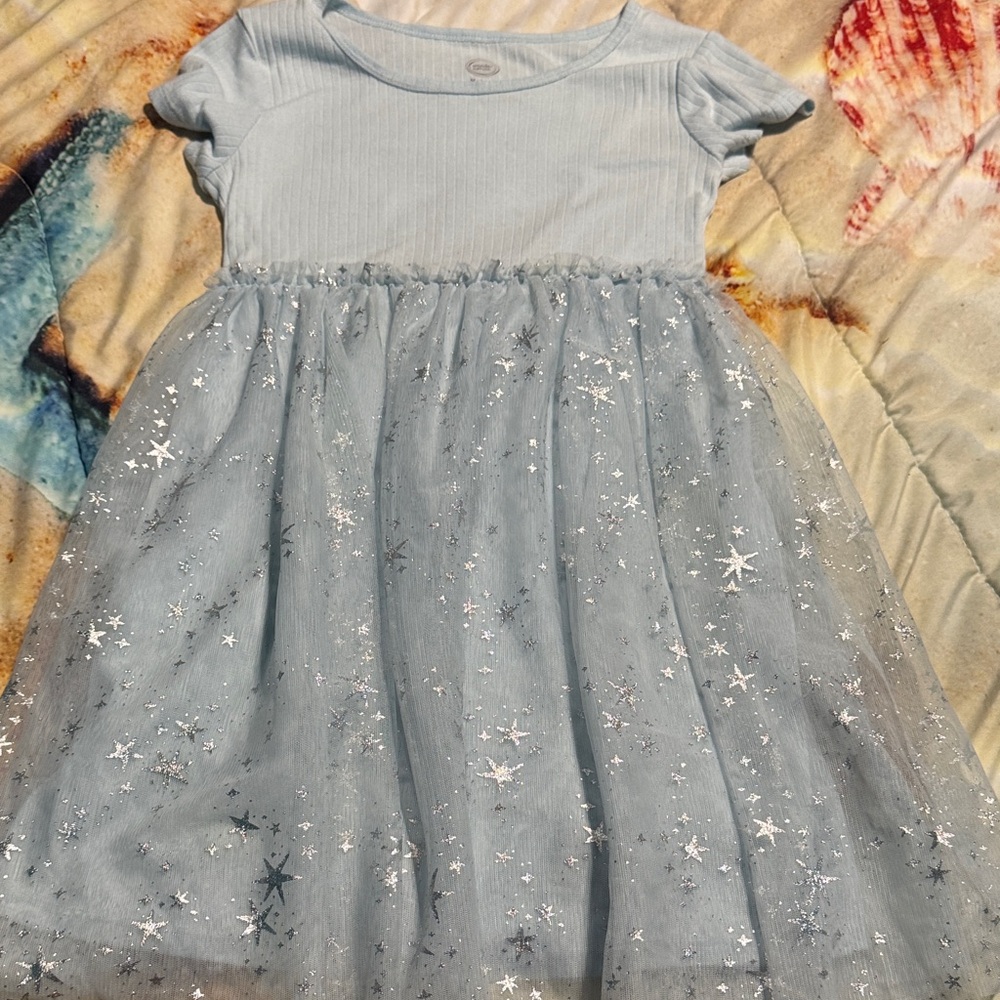Wonder Nation Light Blue Starry Kids Dress